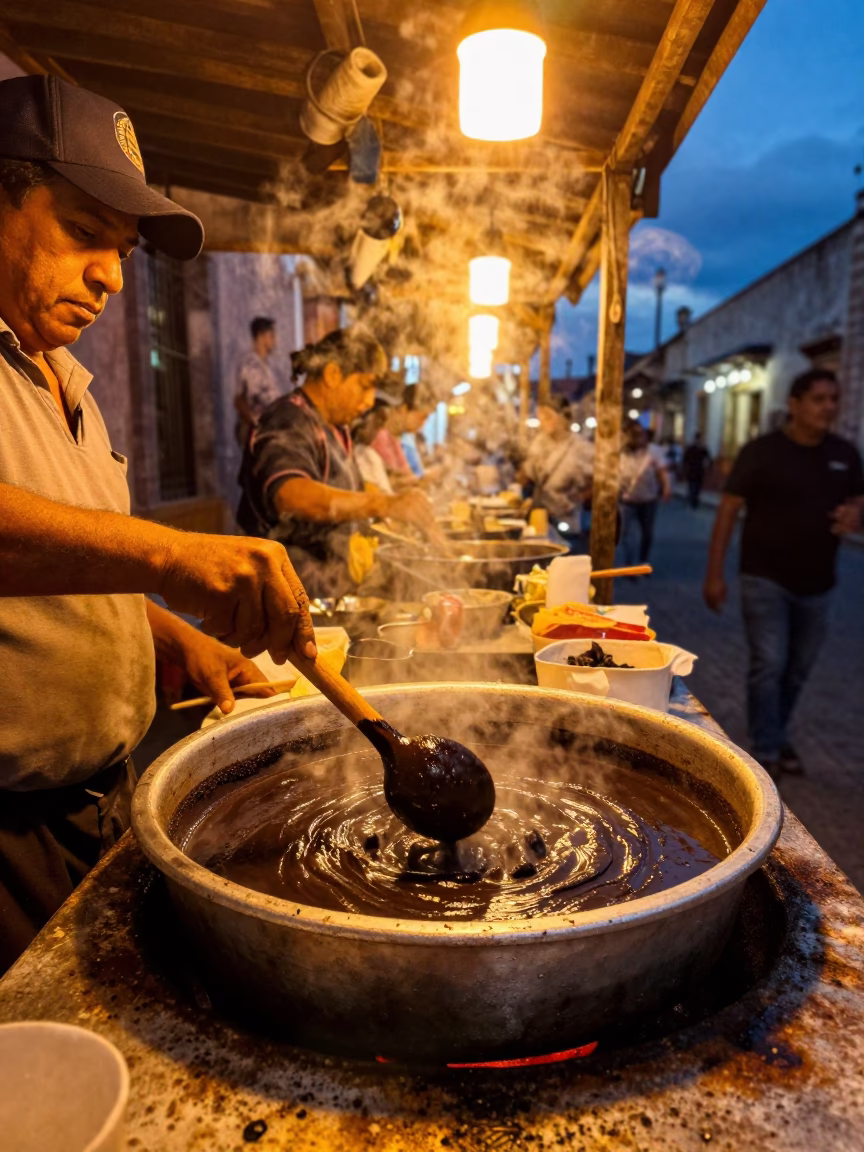 Preparing Mole in Oaxaca in in Oaxaca, Mexico