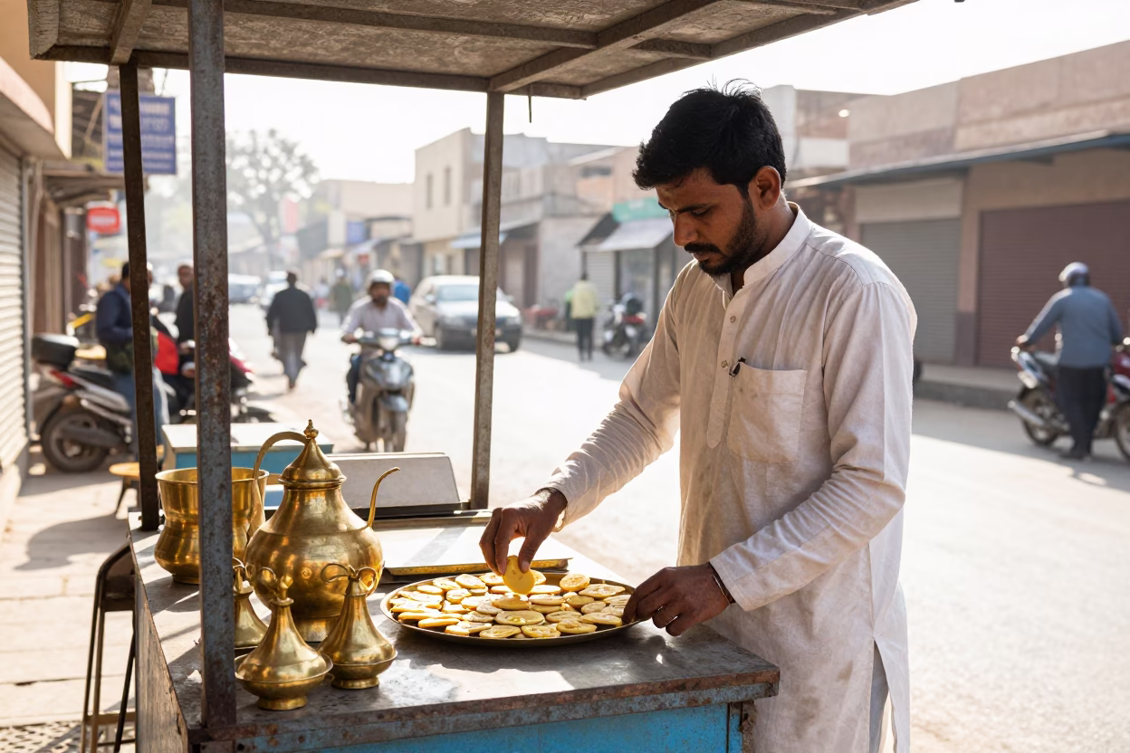 Preparing Paan in Jaipur in in Jaipur, India