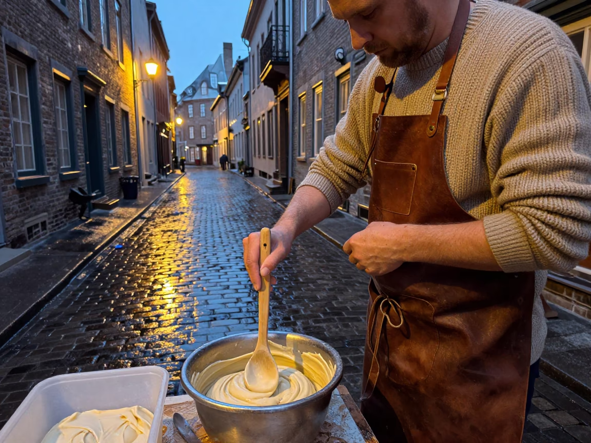 Preparing Paste in Quebec City in in Quebec City, Quebec, Canada