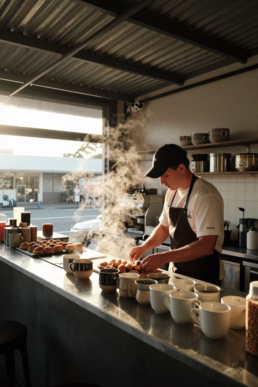 Preparing Pastries in Auckland in in Auckland, New Zealand