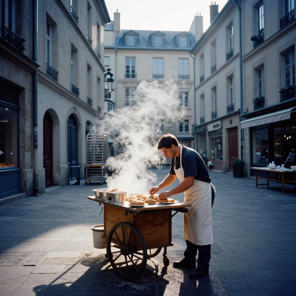 Preparing Pastries in Lyon in in Lyon, France