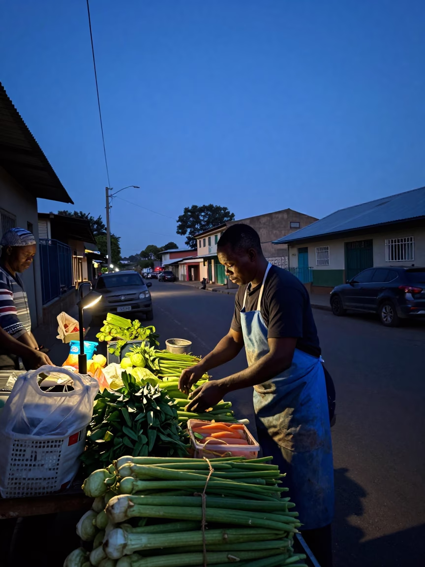 Preparing Produce in Johannesburg in in Johannesburg, South Africa