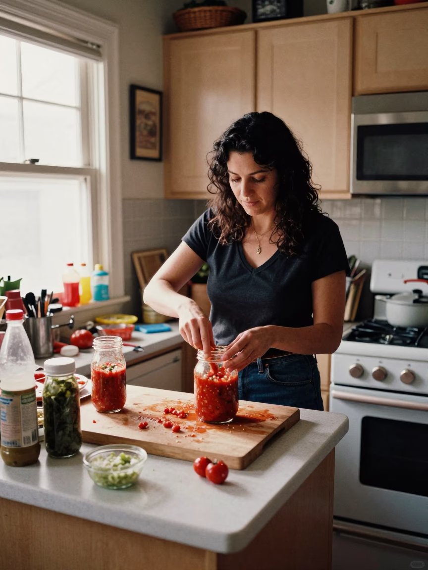 Preparing Salsa in San Francisco in in San Francisco, California, United States