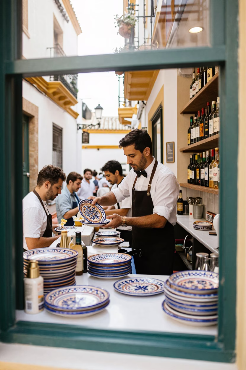 Preparing Service in Seville in in Seville, Spain