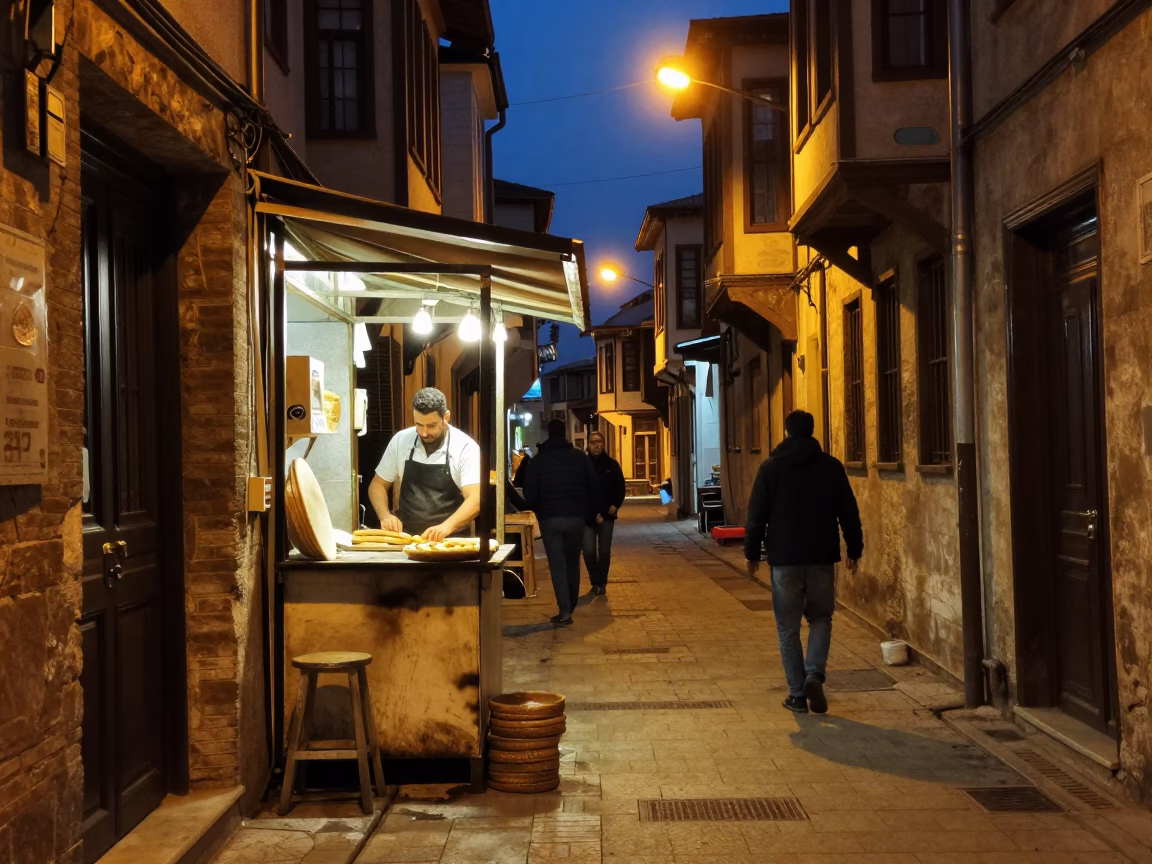Preparing Simit in Izmir in in Izmir, Turkey