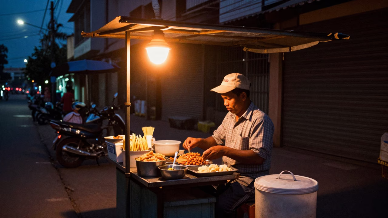 Preparing Snacks in Phnom Penh in in Phnom Penh, Cambodia