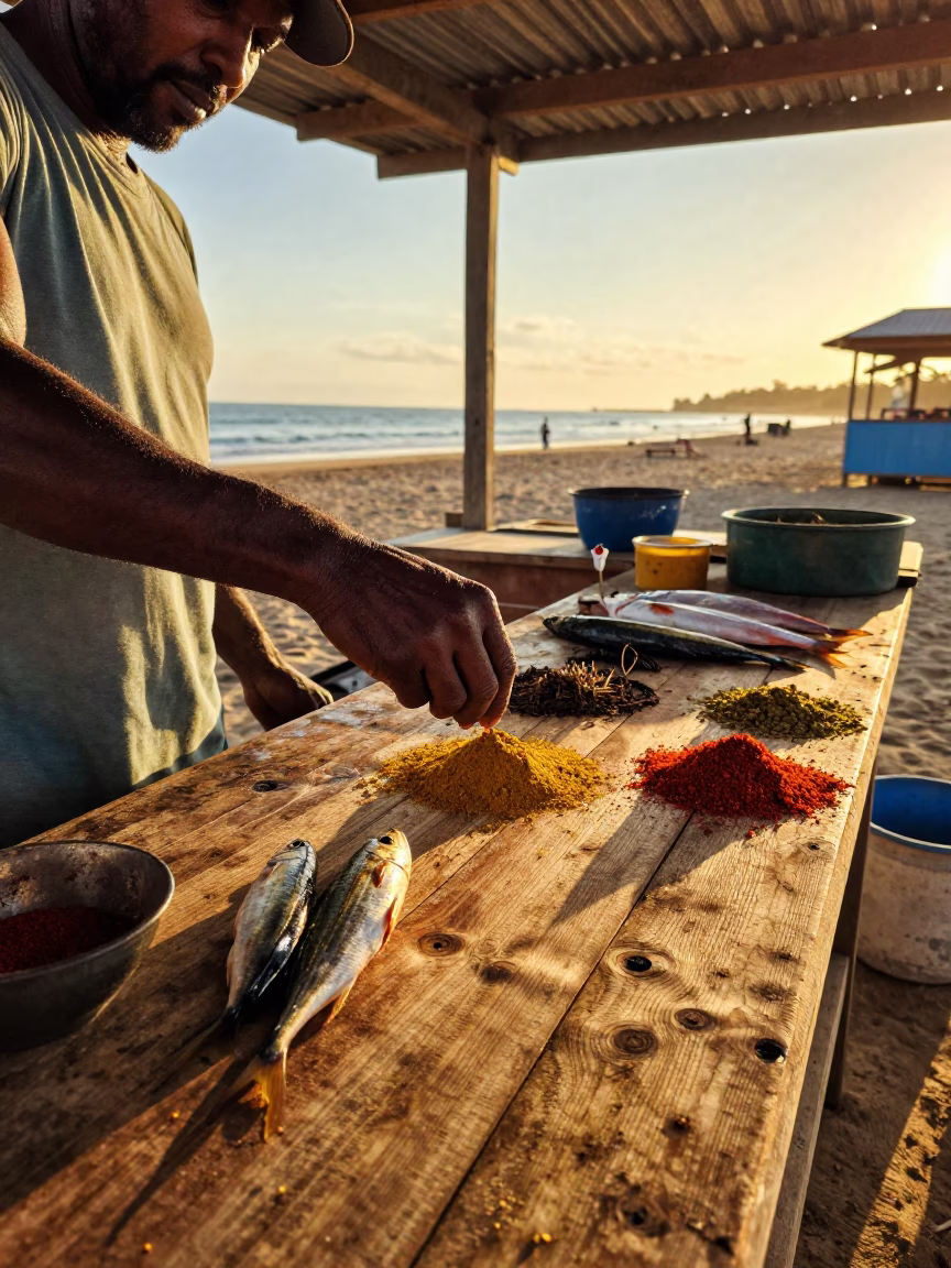 Preparing Spices in Durban in in Durban, South Africa