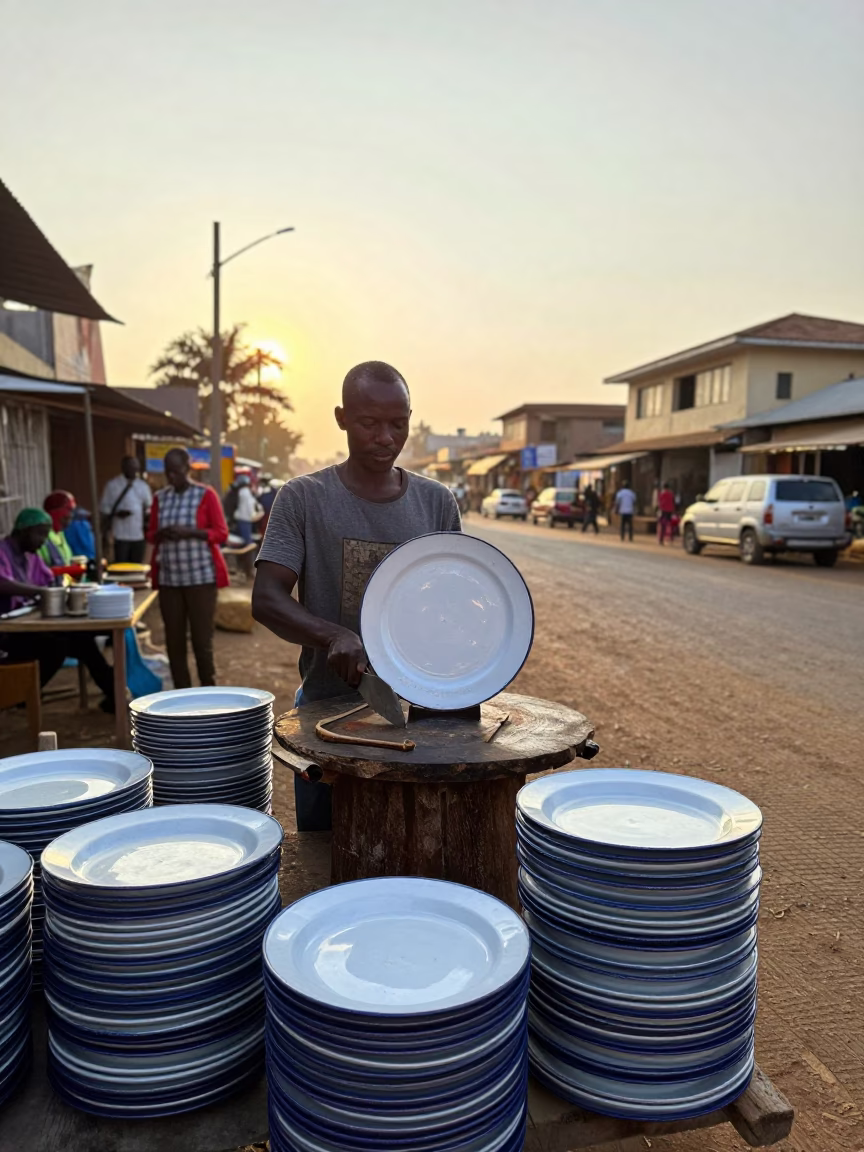 Preparing Stall in Nairobi in in Nairobi, Kenya