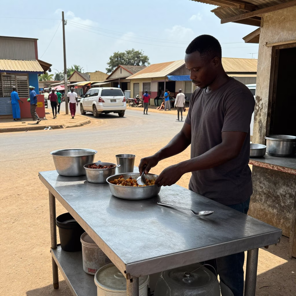 Preparing Stew in Accra in in Accra, Ghana