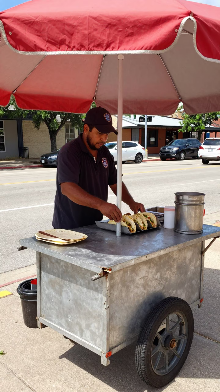 Preparing Tacos in Austin in in Austin, Texas, United States