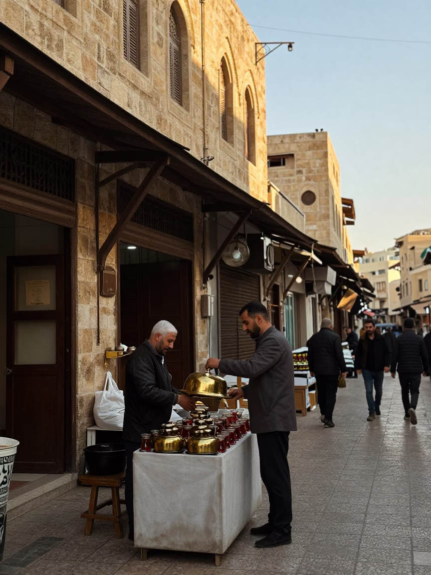 Preparing Tea in Beirut in in Beirut, Lebanon