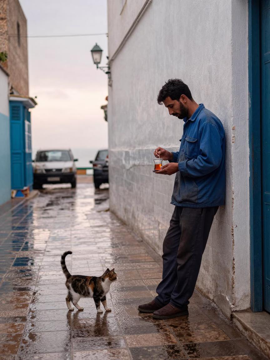 Preparing Tea in Casablanca in in Casablanca, Morocco