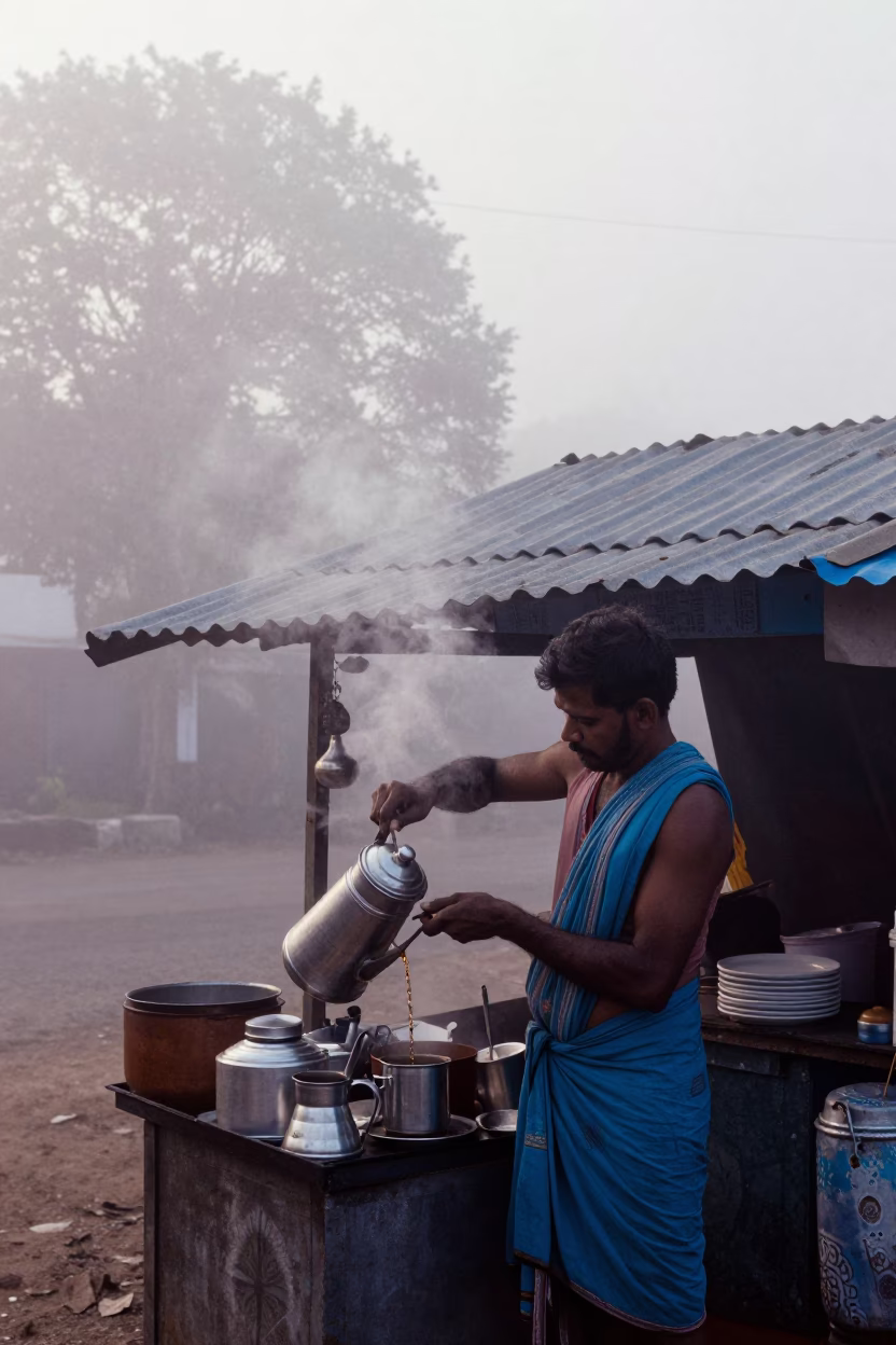 Preparing Tea in Chennai in in Chennai, India