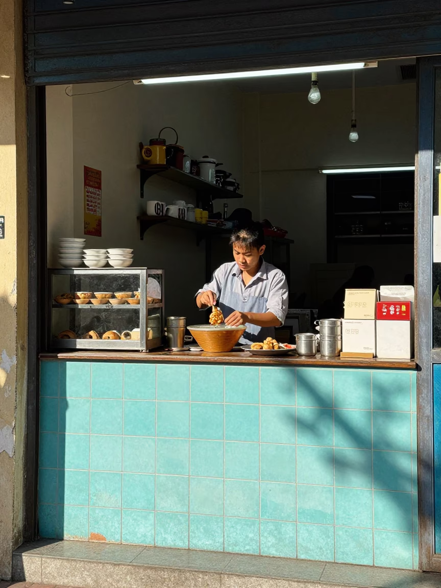 Preparing Tea in Ho Chi Minh City in in Ho Chi Minh City, Vietnam