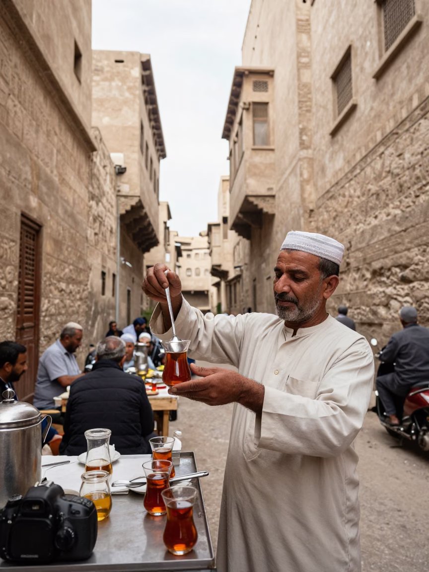 Preparing Tea in Luxor in in Luxor, Egypt