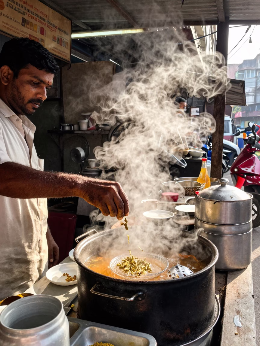 Preparing Tea in Mumbai in in Mumbai, India