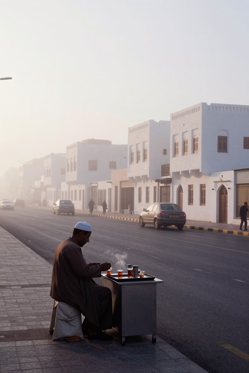 Preparing Tea in Muscat in in Muscat, Oman