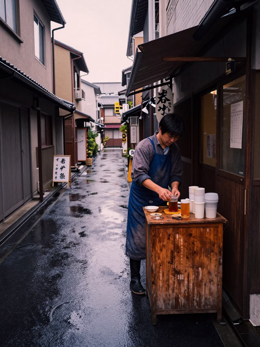 Preparing Tea in Osaka in in Osaka, Japan