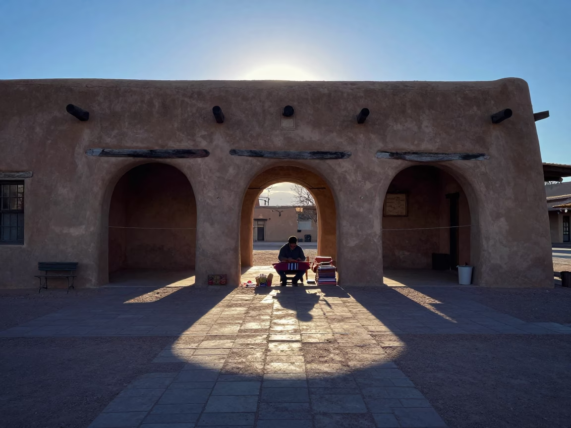 Preparing Textiles in Santa Fe in in Santa Fe, New Mexico, United States