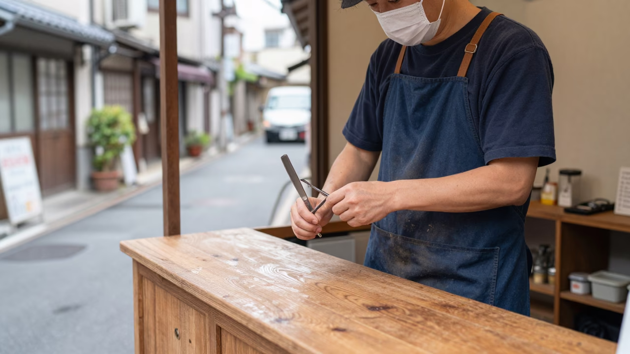 Preparing Tools in Tokyo in in Tokyo, Japan