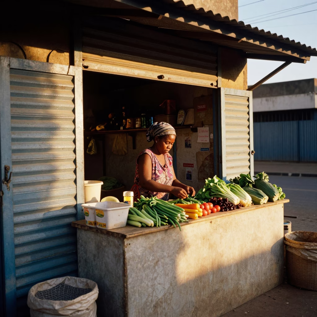 Preparing Vegetables in Johannesburg in in Johannesburg, South Africa