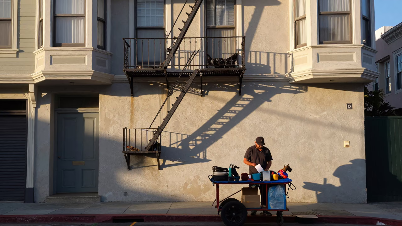 Prepping Cart in San Francisco in in San Francisco, California, United States