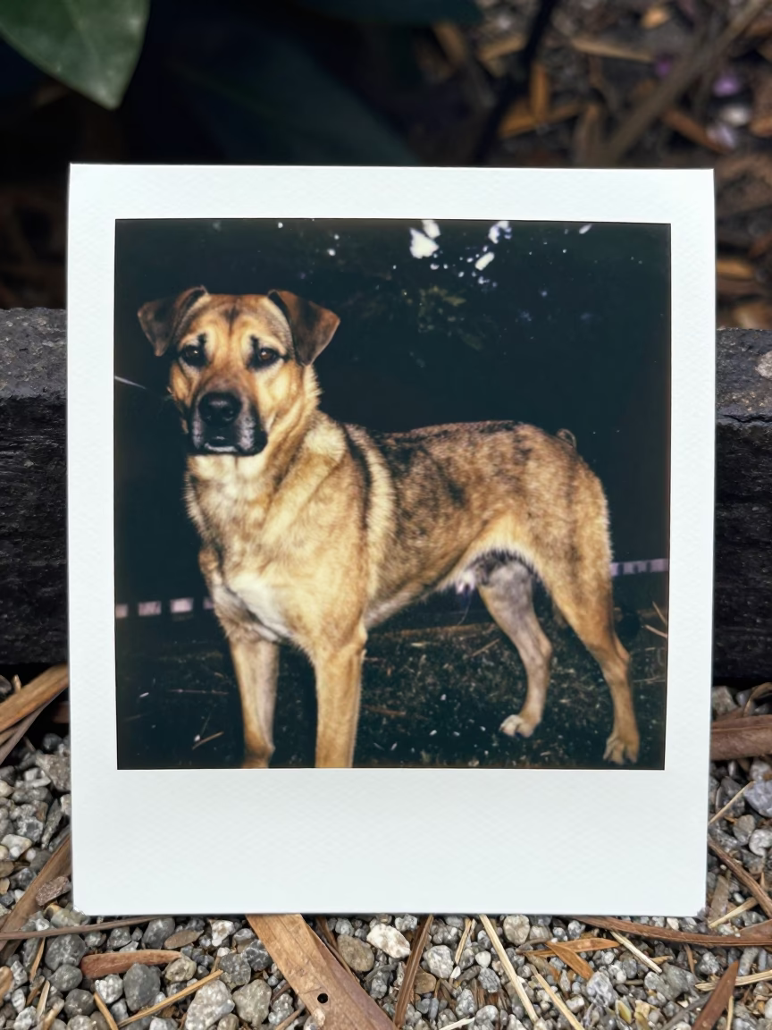 Presa Canario Portrait at Garden Edge Thane in near a garden edge with soft morning light and an uncluttered background in Thane