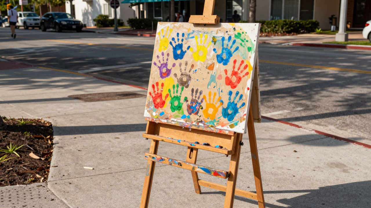 Preschool Easel at The Late Morning Light in Miami in in Miami, Florida, United States