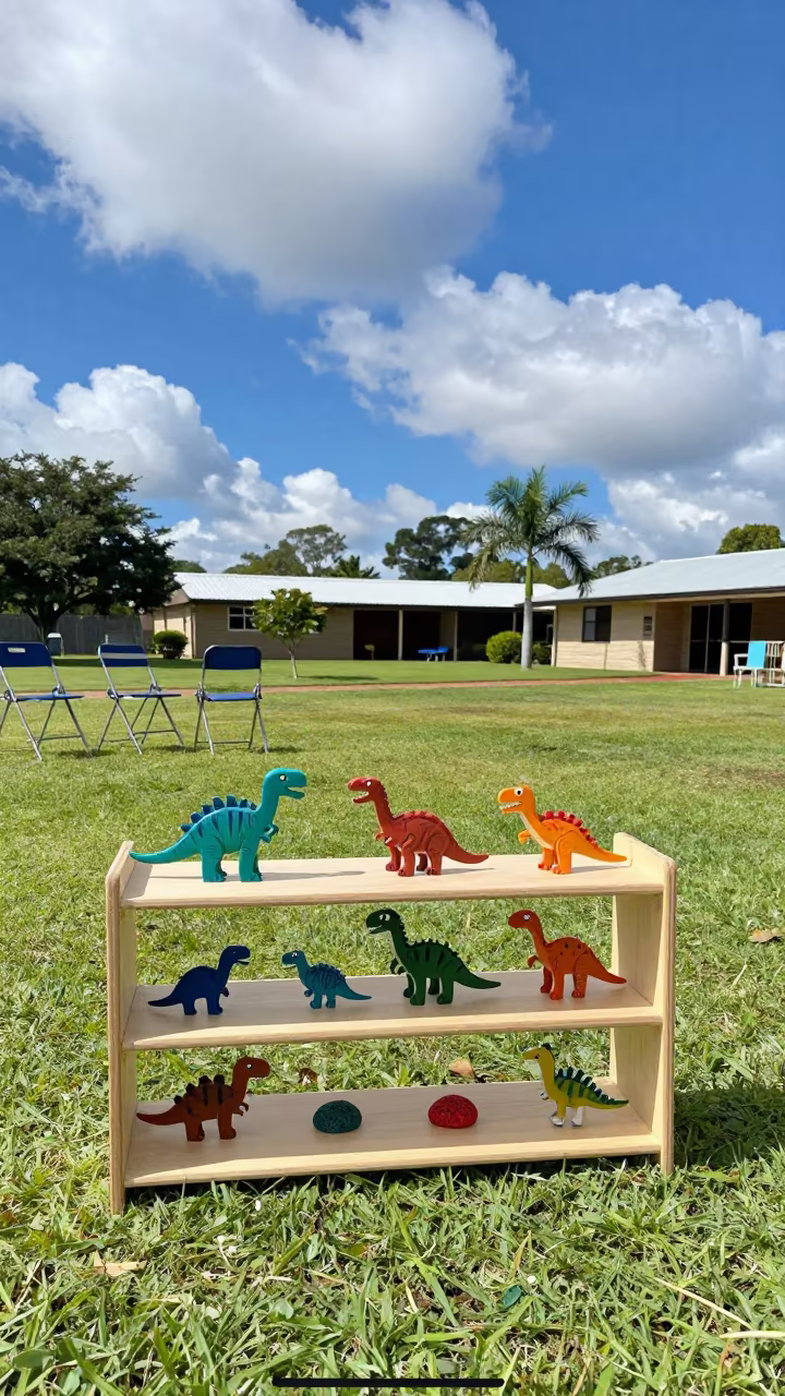 Preschool Puzzle Shelf Dinosaur Toys Maun Lawn in on a graduation lawn under folding chairs near Maun