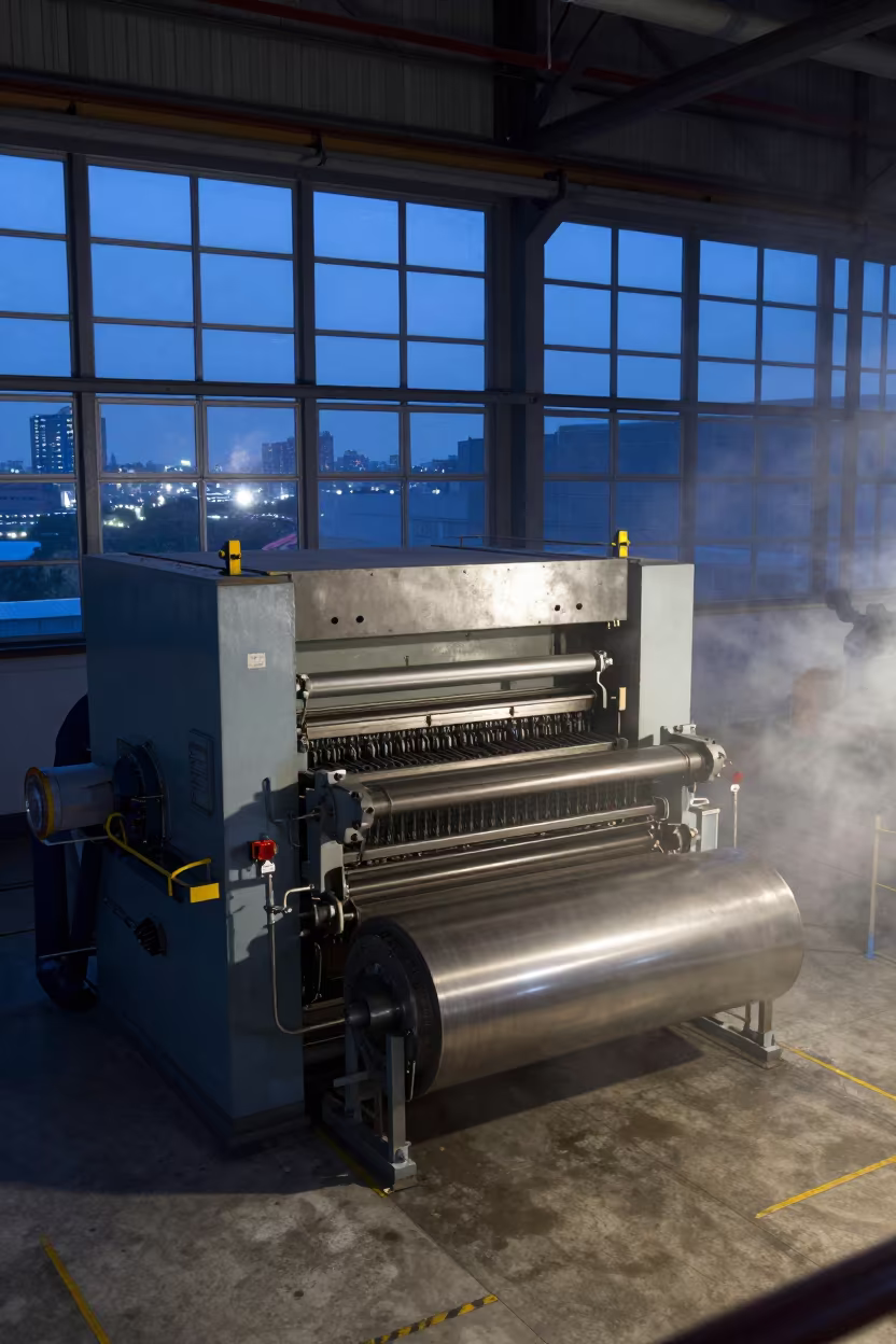 Printing Press Running in Turbine Hall Barinas in in a turbine hall near Barinas