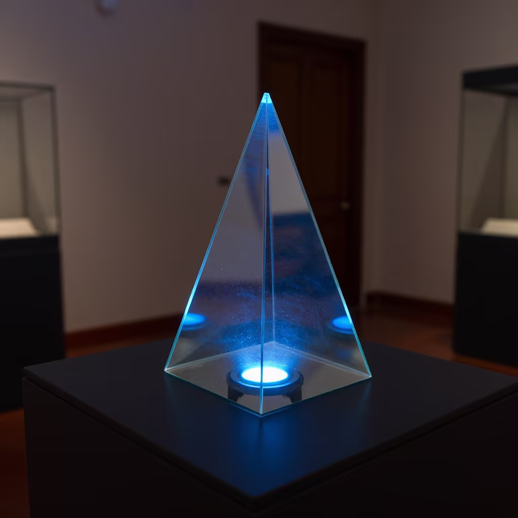 Prism Light Refraction in Santa Teresa Museum in on a museum plinth in Santa Teresa del Tuy