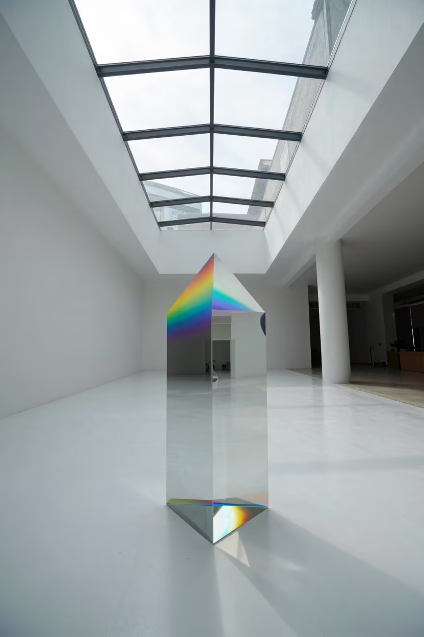 Prism Spectrum Light Play in Cebu Skylight in inside a skylit passageway in Cebu