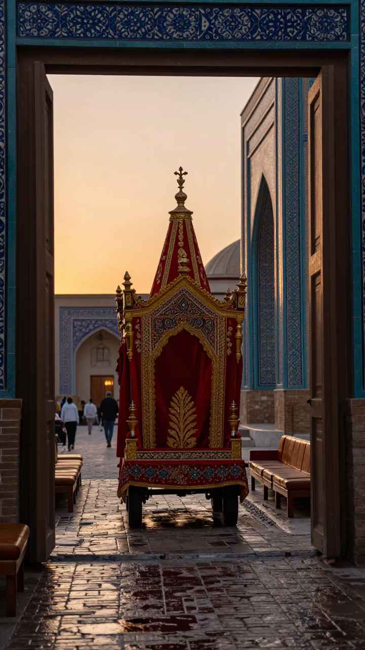 Processional Float in Fergana Prayer Hall in in a prayer hall in Fergana