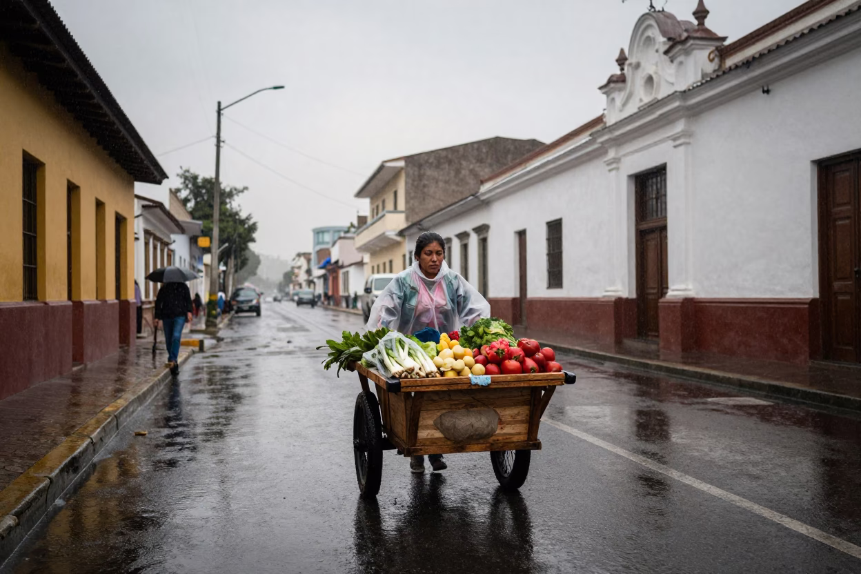 Produce Cart in Lima in in Lima, Peru