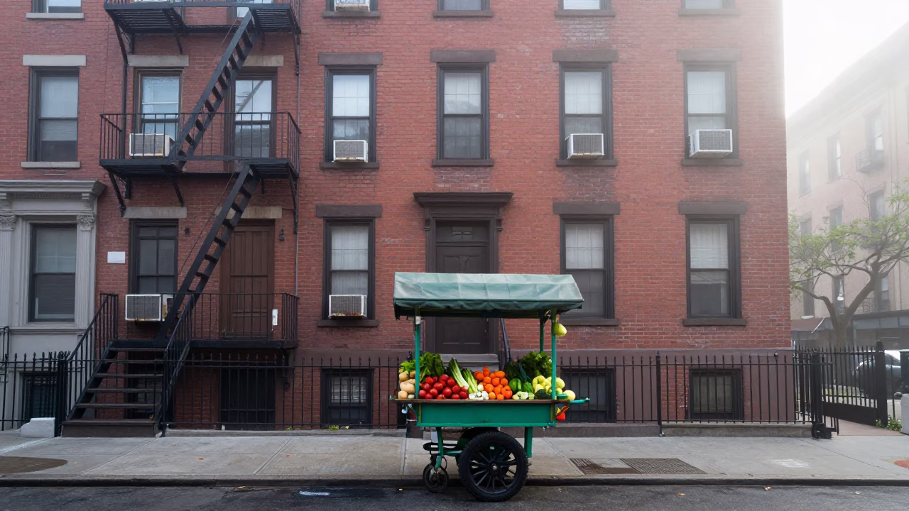 Produce Cart in New York in in New York, New York, United States