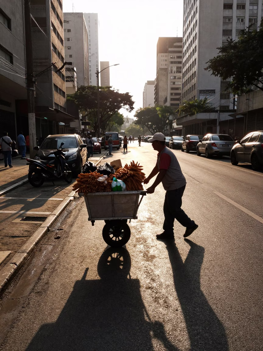 Produce Cart in São Paulo in in São Paulo, Brazil