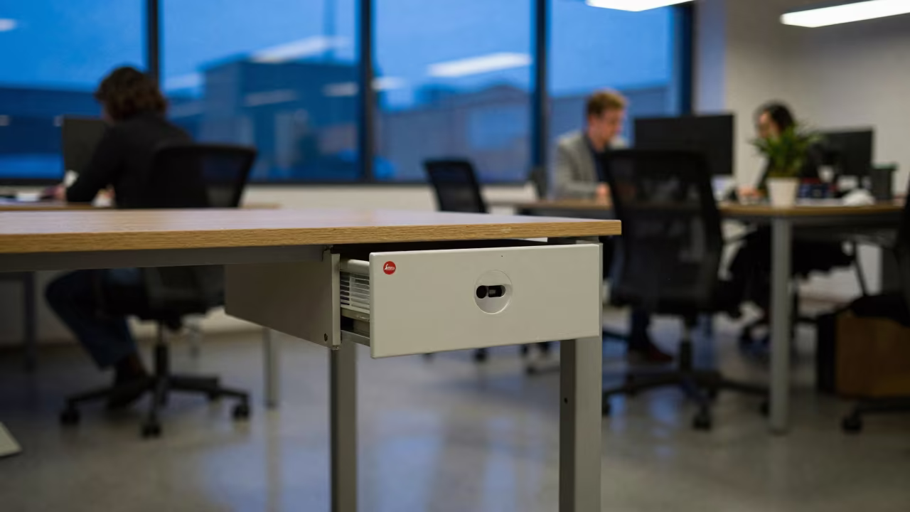 Projector Remote Drawer in Tacna Office Evening in inside a coworking floor in Tacna