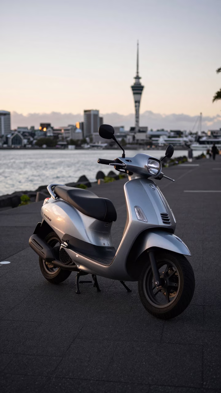 Promenade Scene in Auckland at The Early Morning Light in in Auckland, New Zealand