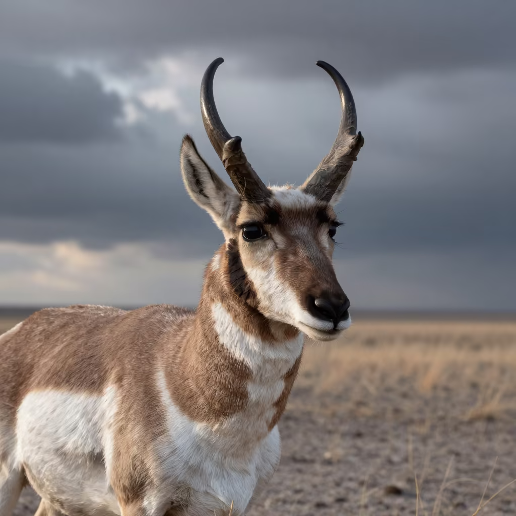 Pronghorn Antelope Winter Dawn Bahrain in in Bahrain