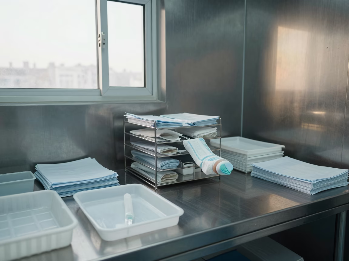 Prosthetic Sock Drawer in Changchun Surgical Prep in in a surgical prep area near Changchun