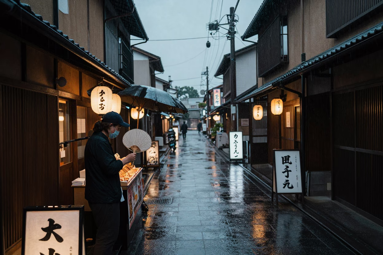 Protecting Skewers in Kyoto in in Kyoto, Japan