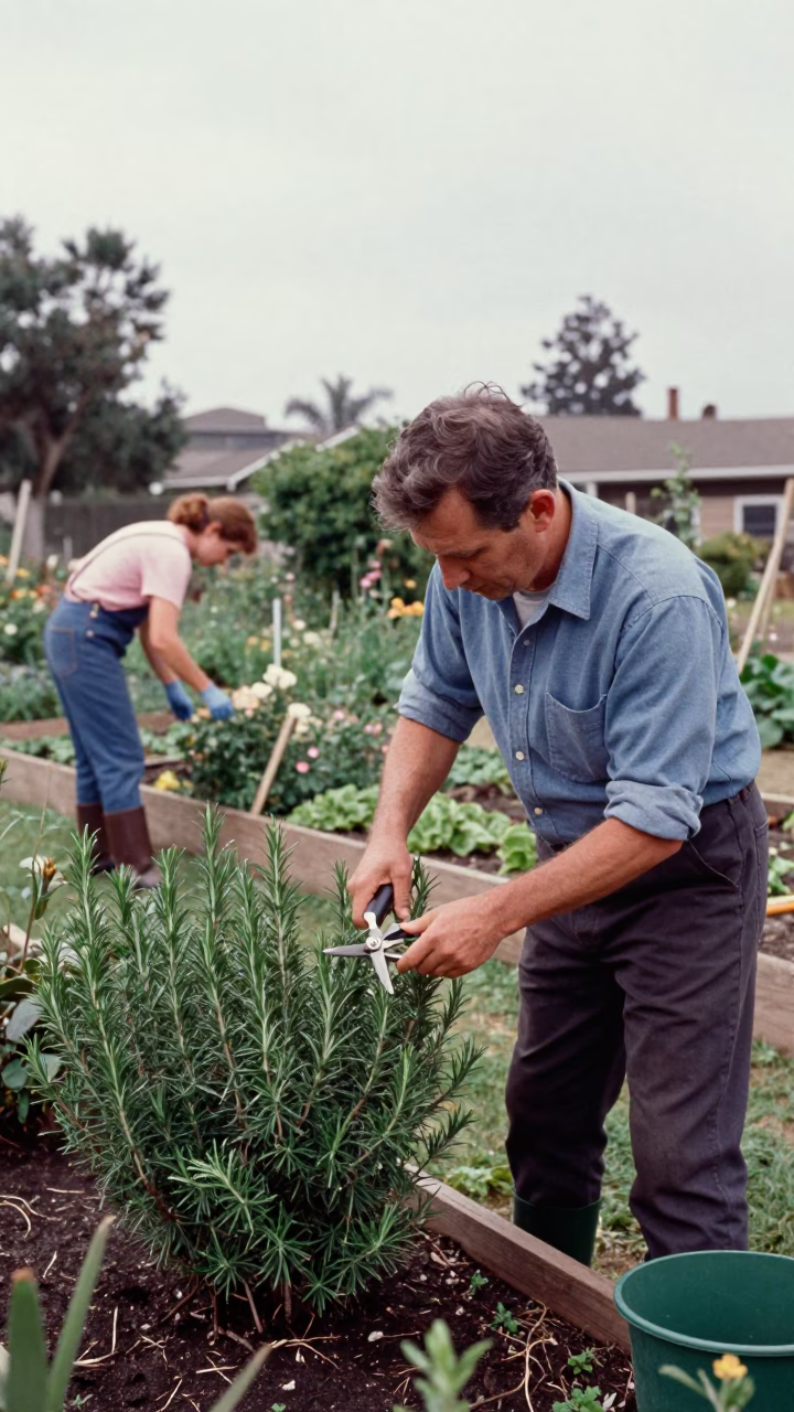 Pruning Rosemary in San Diego in in San Diego, California, United States