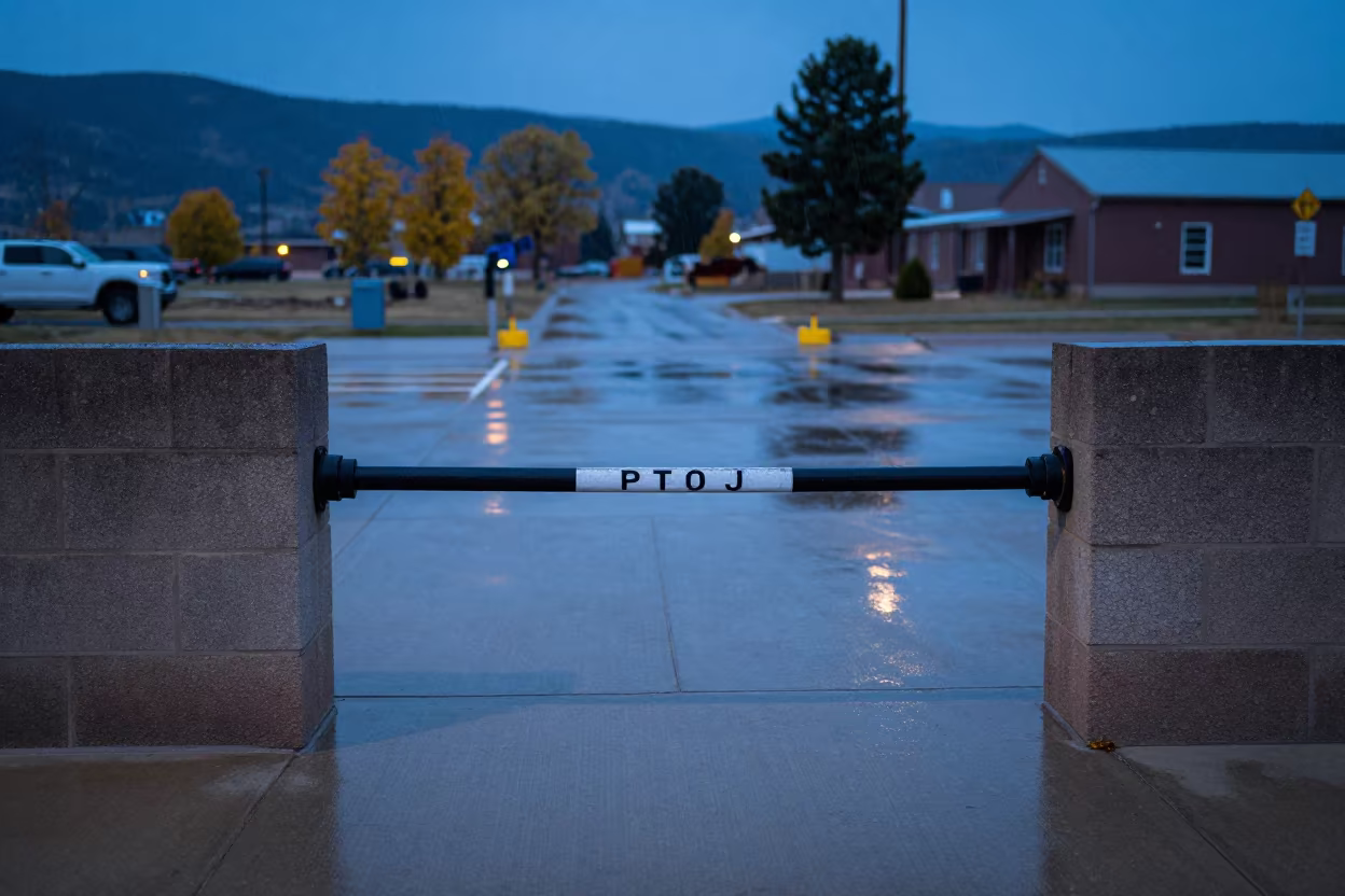 PT Belt Hook Rail at Colorado Checkpoint in at a checkpoint lane in Colorado