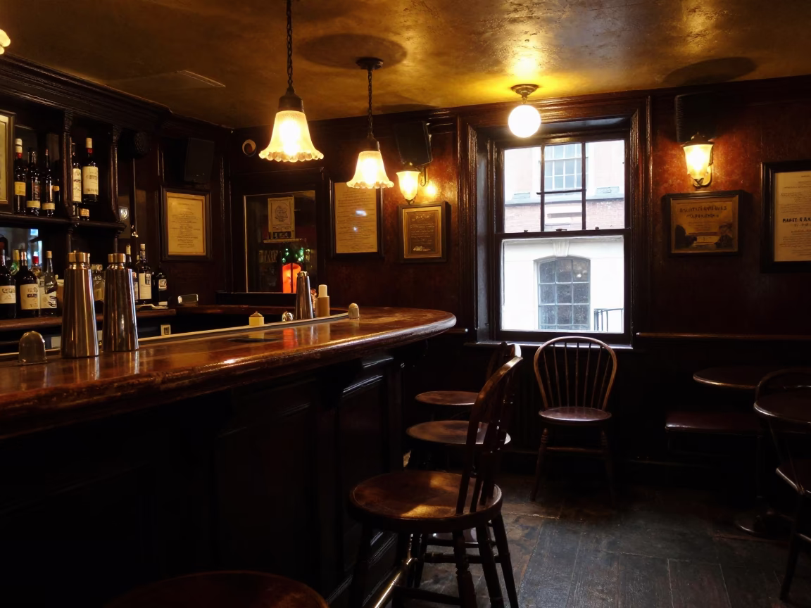 Pub Interior in Liverpool at Deep In The Night Light in in Liverpool, United Kingdom