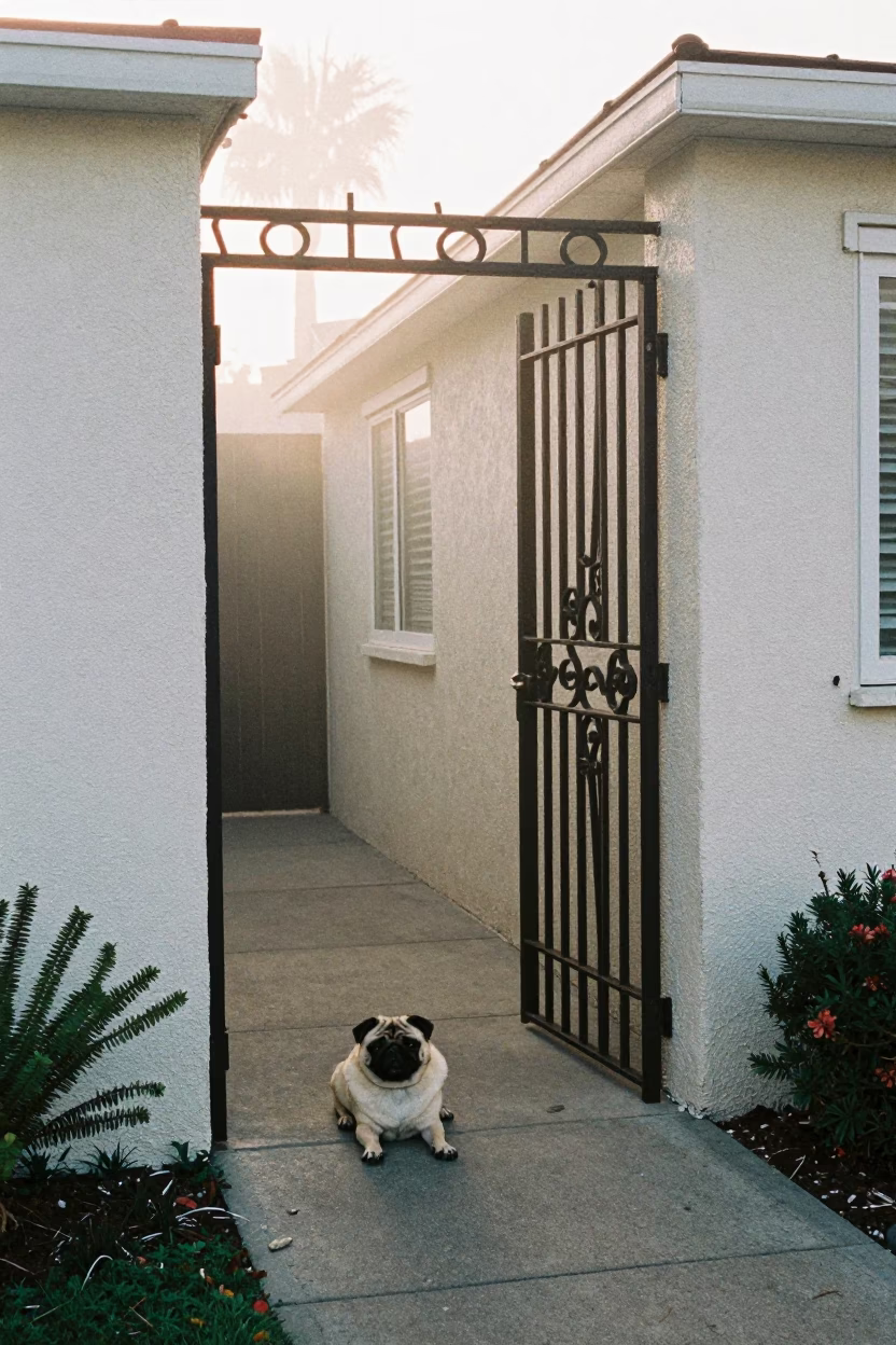 Pug in Los Angeles in in Los Angeles, California, United States
