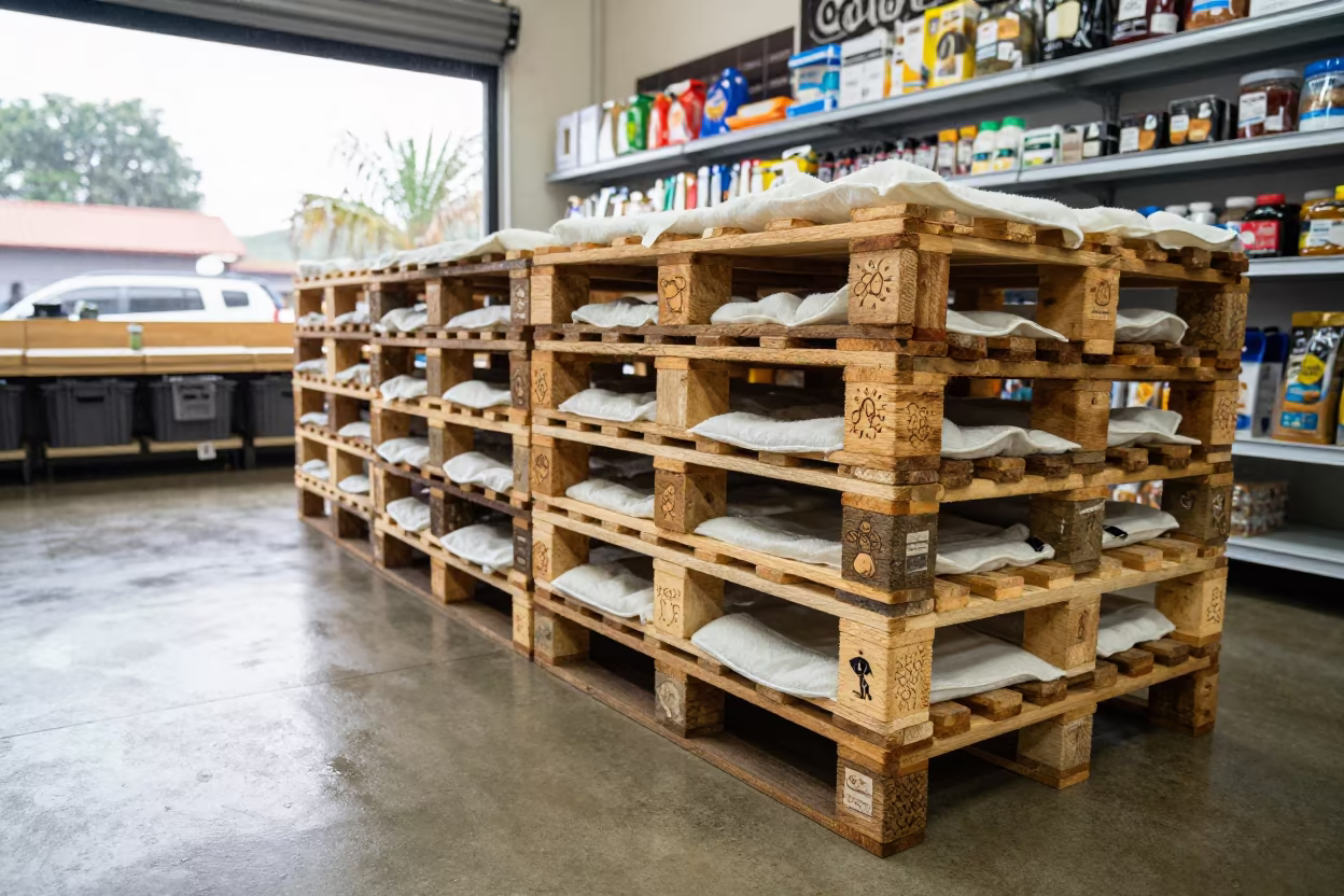 Puppy Potty Pad Pallet in Benin City Store in inside a pet store aisle in Benin City