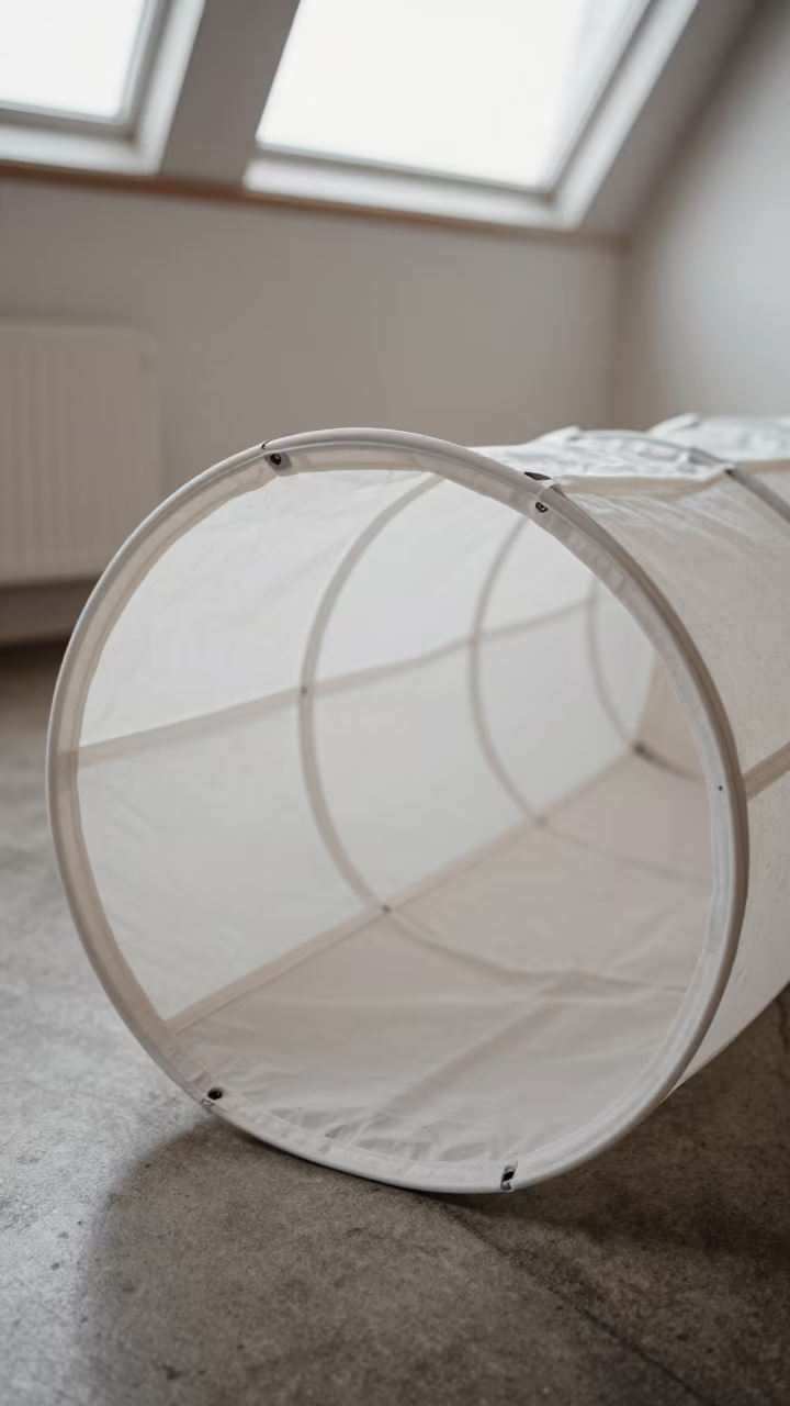 Puppy Socialization Tunnel Bin Reset Hamburg in inside an adoption room in Hamburg