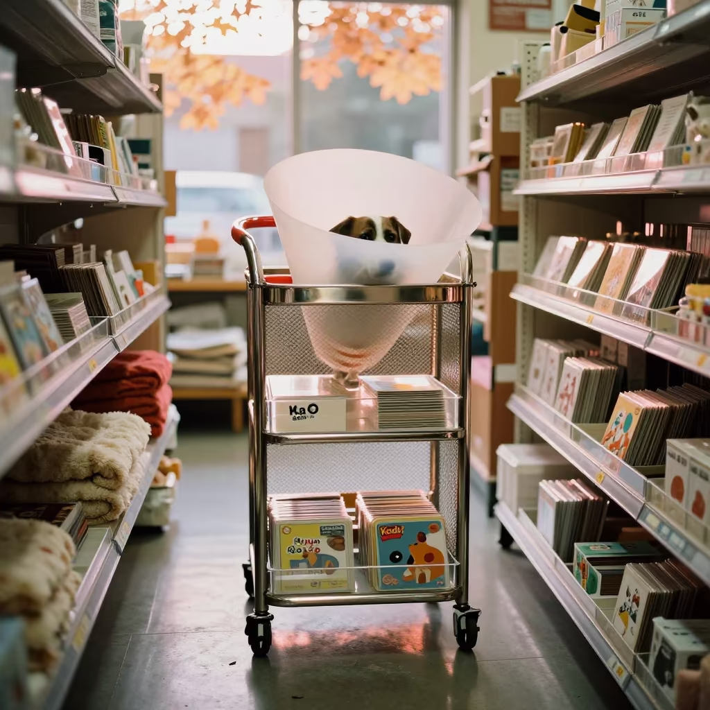 Puppy Training Cone Cart in Hsinchu Pet Store in inside a pet store aisle near Hsinchu