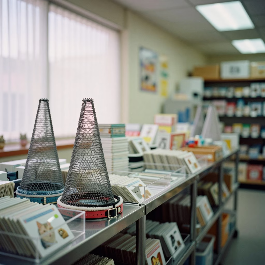 Puppy Training Cone Cart in Pet Store Aisle in inside a pet store aisle near Cali