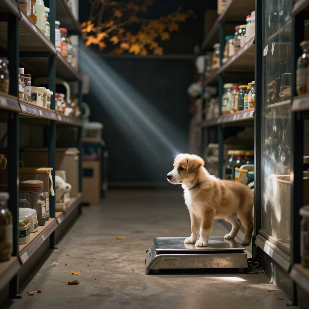 Puppy Weigh In Night at Mansoura Pet Store in inside a pet store aisle in Mansoura